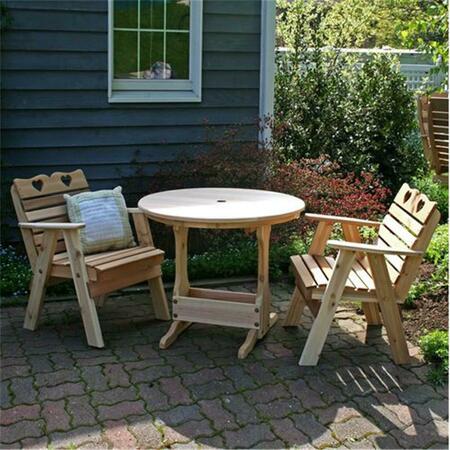 CREEKVINE DESIGNS Cedar Country Hearts Bistro Set WRFCHBSETCVD